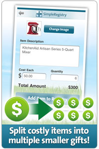 Split costly items into multiple smaller amounts!