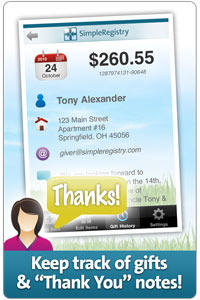 Keep track of gifts & 'Thank you' notes!